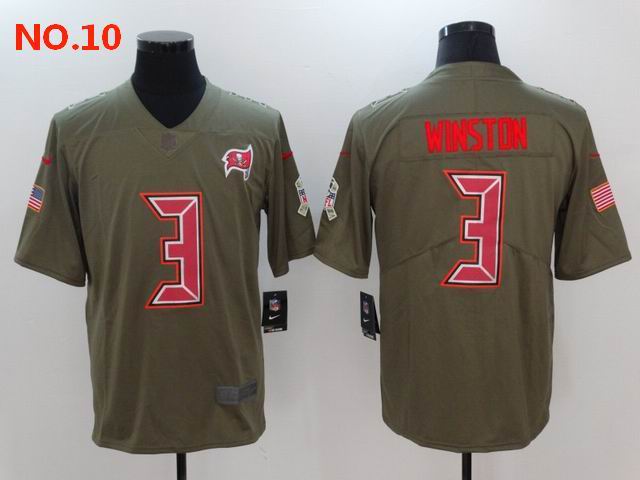 Men's Tampa Bay Buccaneers 3 Jameis Winston Jesey NO.10;